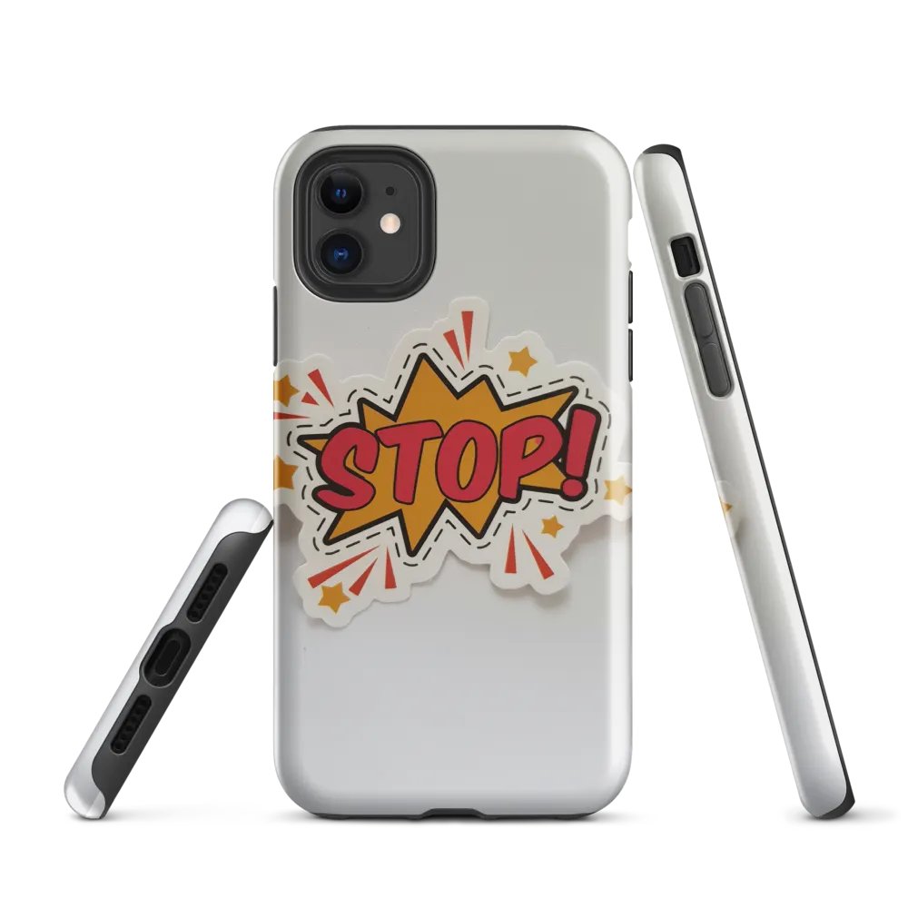 STOP! Comic Burst iPhone® Tough Case – Stylish & Durable Protection for Your iPhone product image (1)