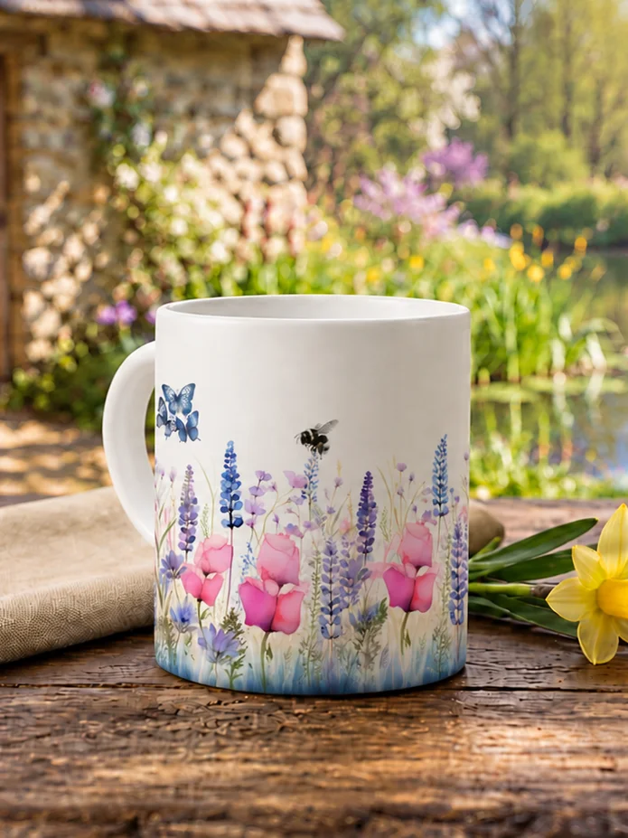 Wildflowers & Blue Butterflies Mug product image (1)