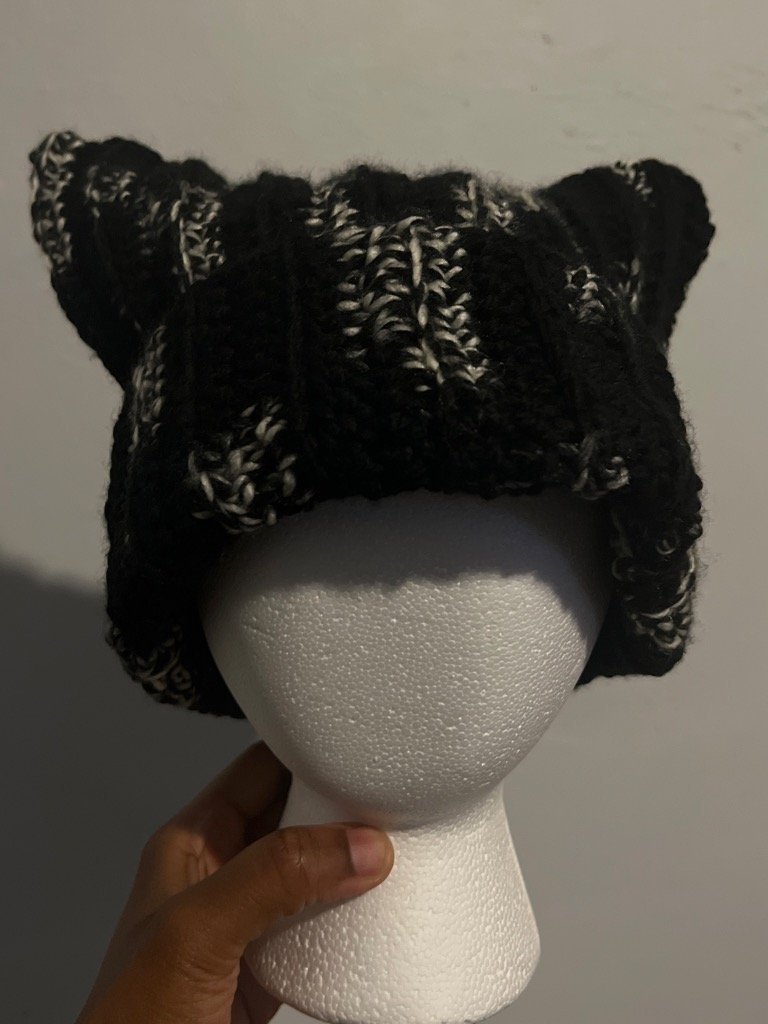 Ribbed Cat Ear Beanie product image (2)