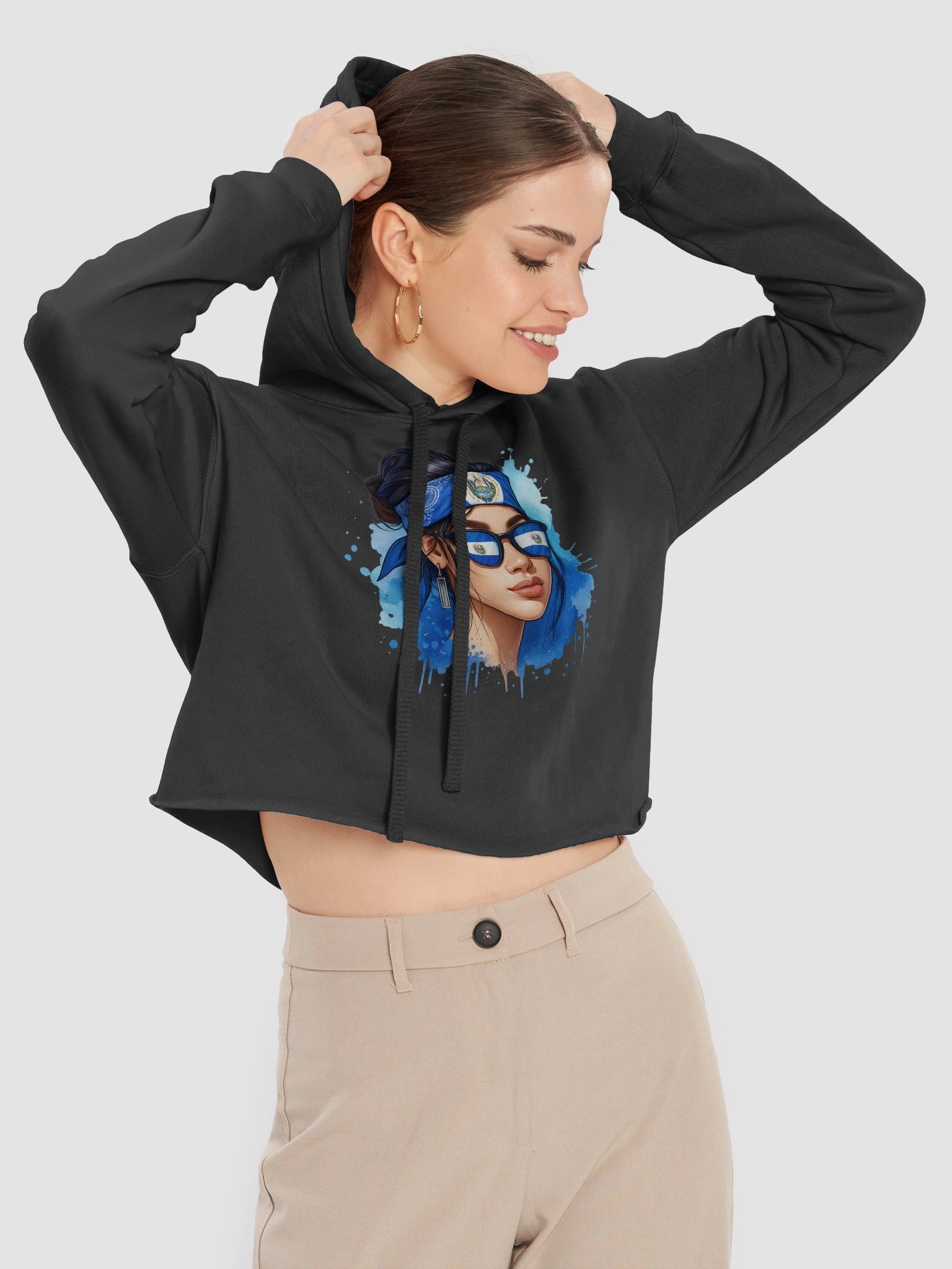 El Salvador Crested Beauty Crop Hoodie product image (20)
