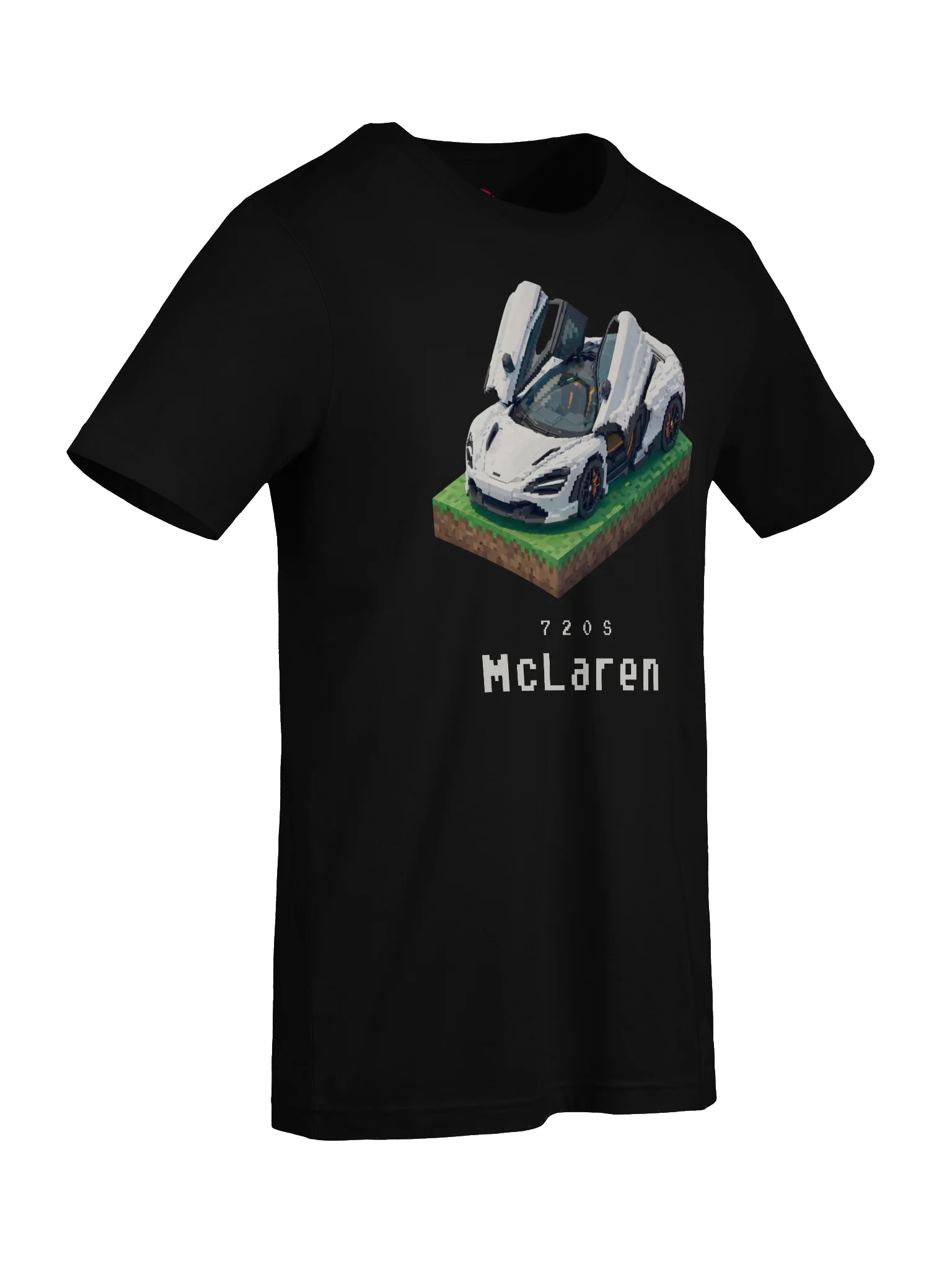 White McLaren 720S Shirt (Pixel, Retro, Minecraft) product image (73)