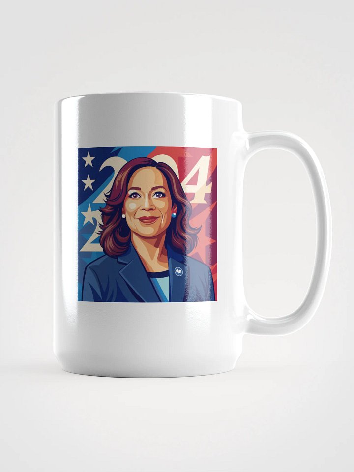 Kamala Harris 2024 Patriotic White Glossy Mug product image (1)
