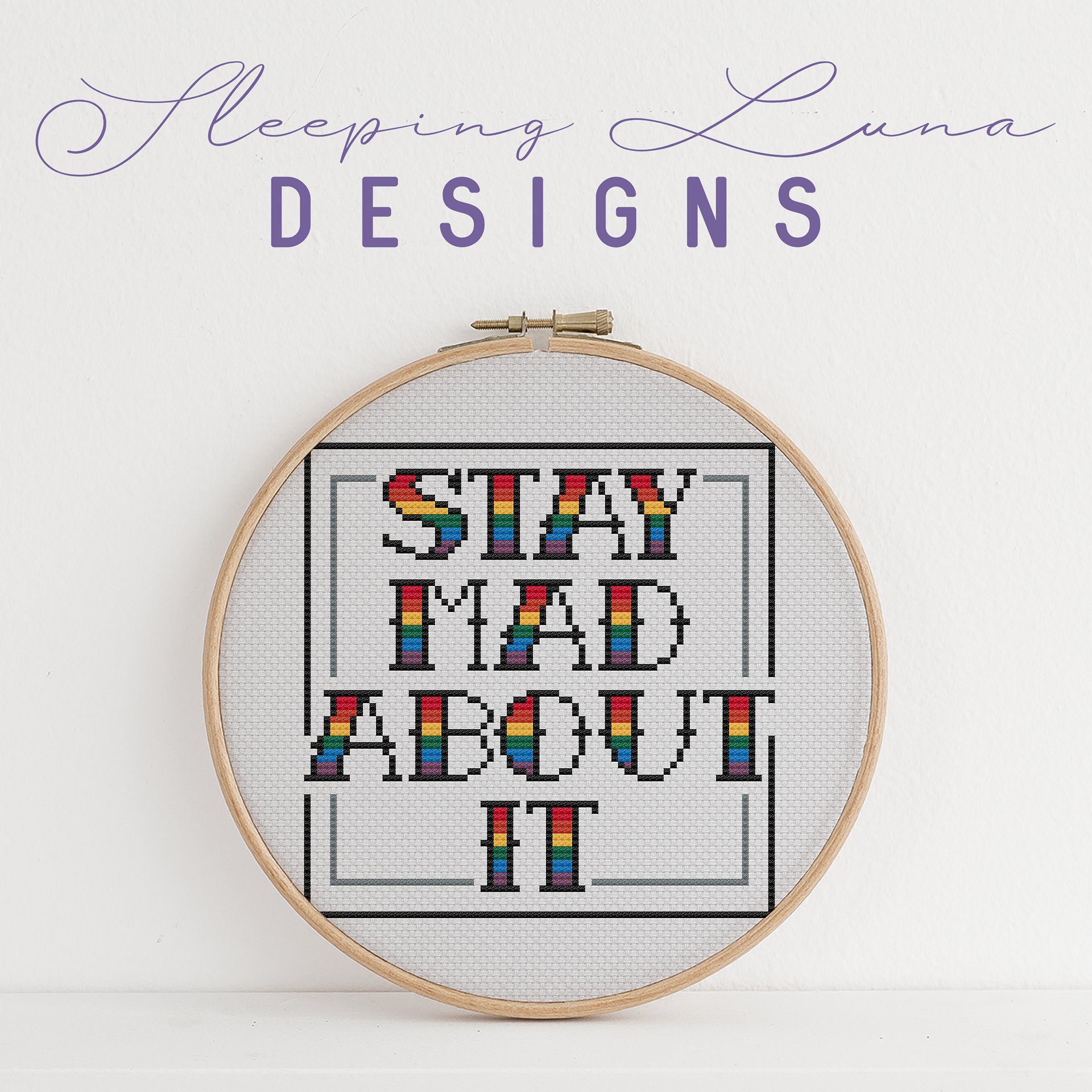 Stay Mad About It - Digital Cross Stitch Pattern product image (2)