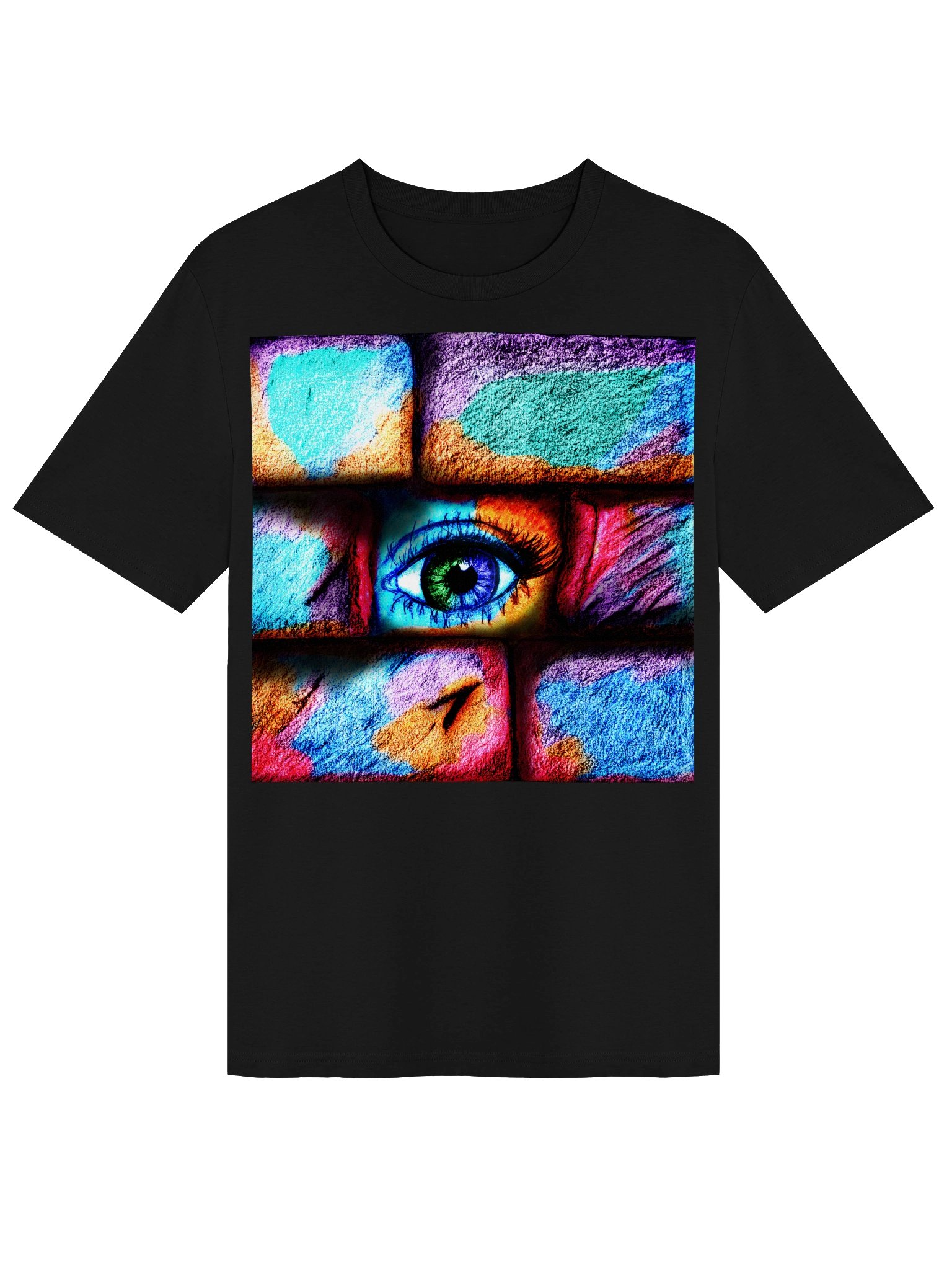 "Eye behind wall" T-Shirt. Unisex Stanley/Stella Organic Ribbed Neck T-Shirt product image (1)