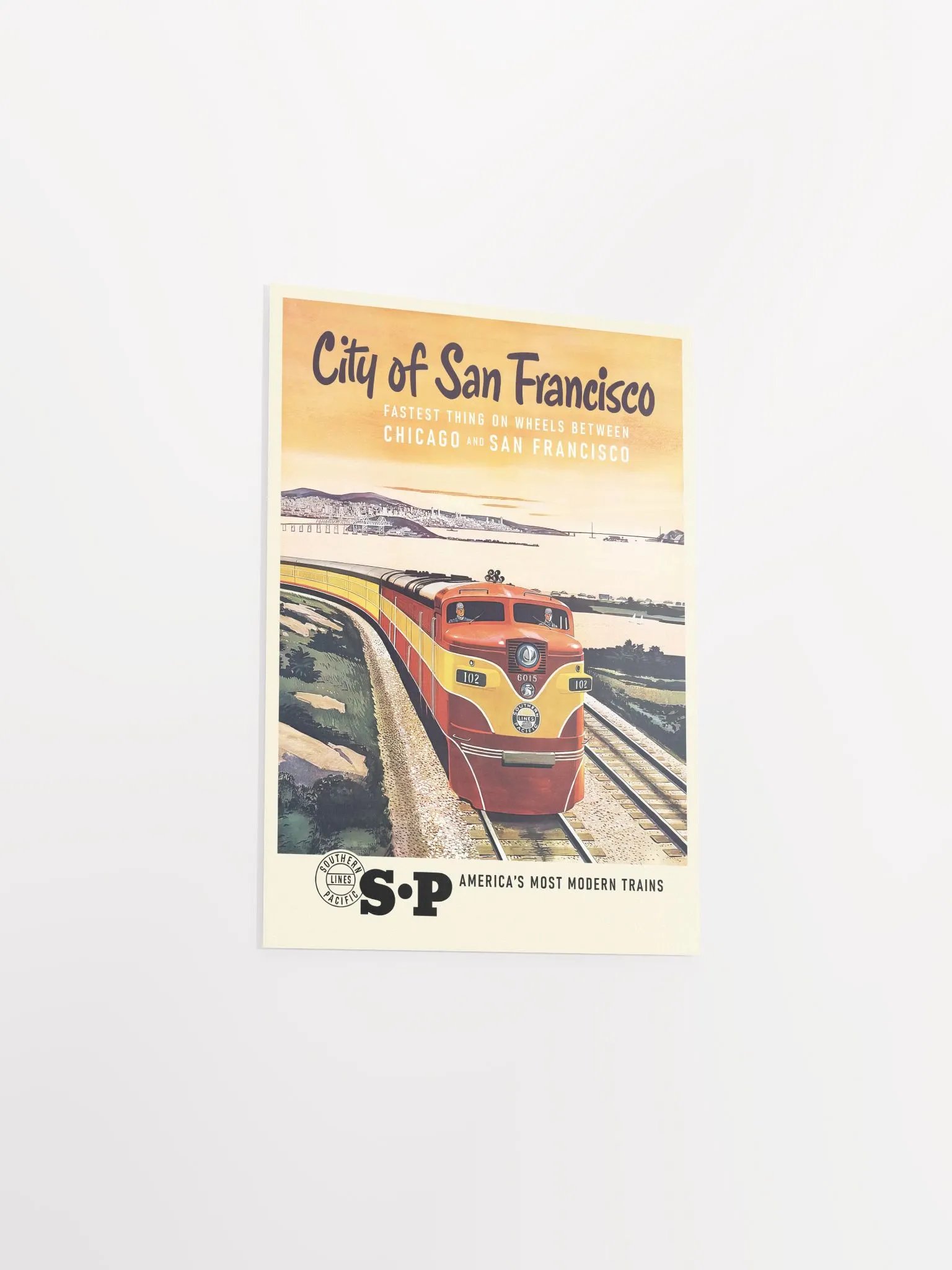 City of San Francisco Train, USA, 1960s — retro train poster, vintage train art, train print, retro travel wall art product image (8)