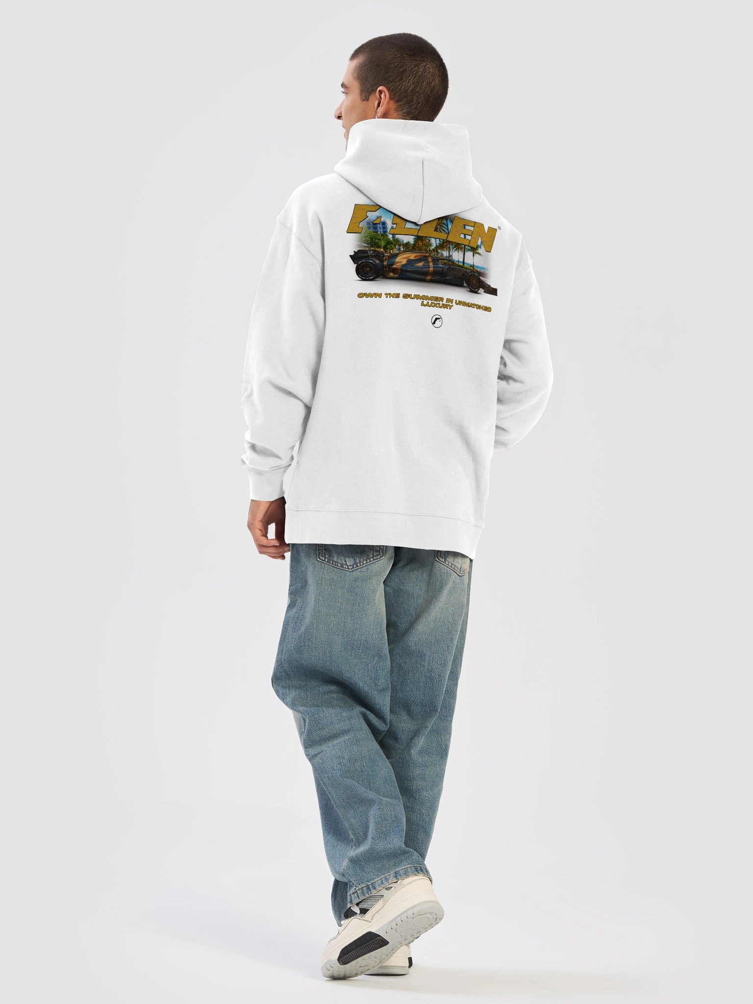 F4LLEN Race Car Hoodie [ White ] product image (4)