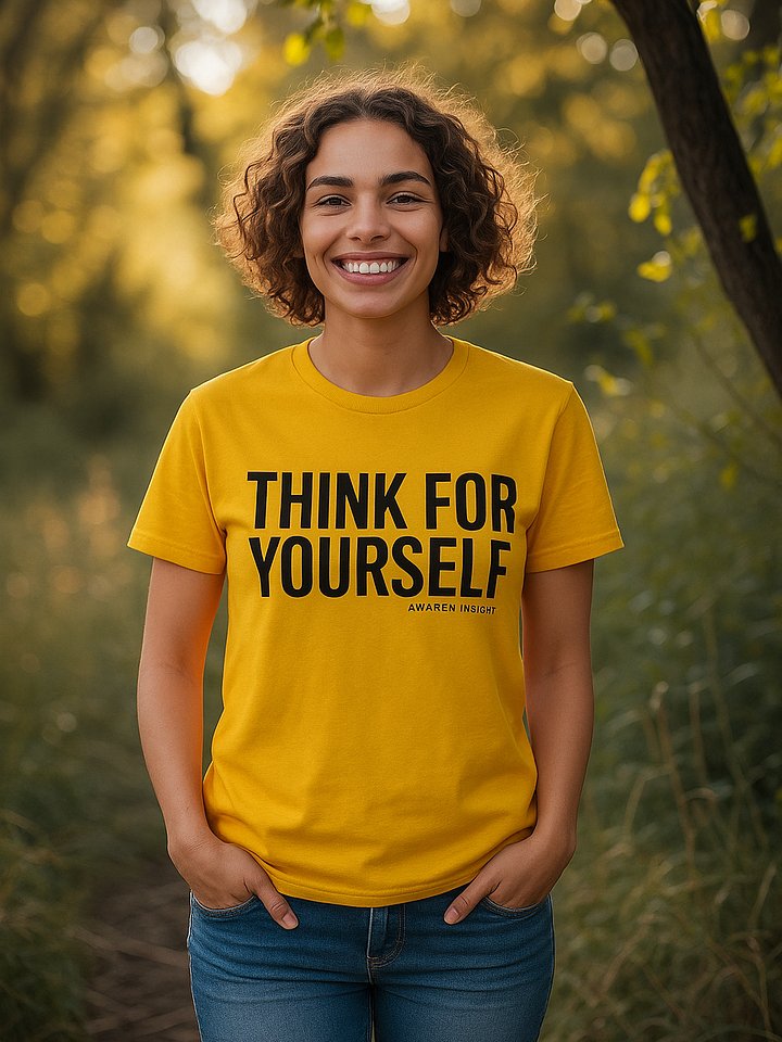 THINK FOR YOURSELF T-Shirt (Black Print) product image (1)