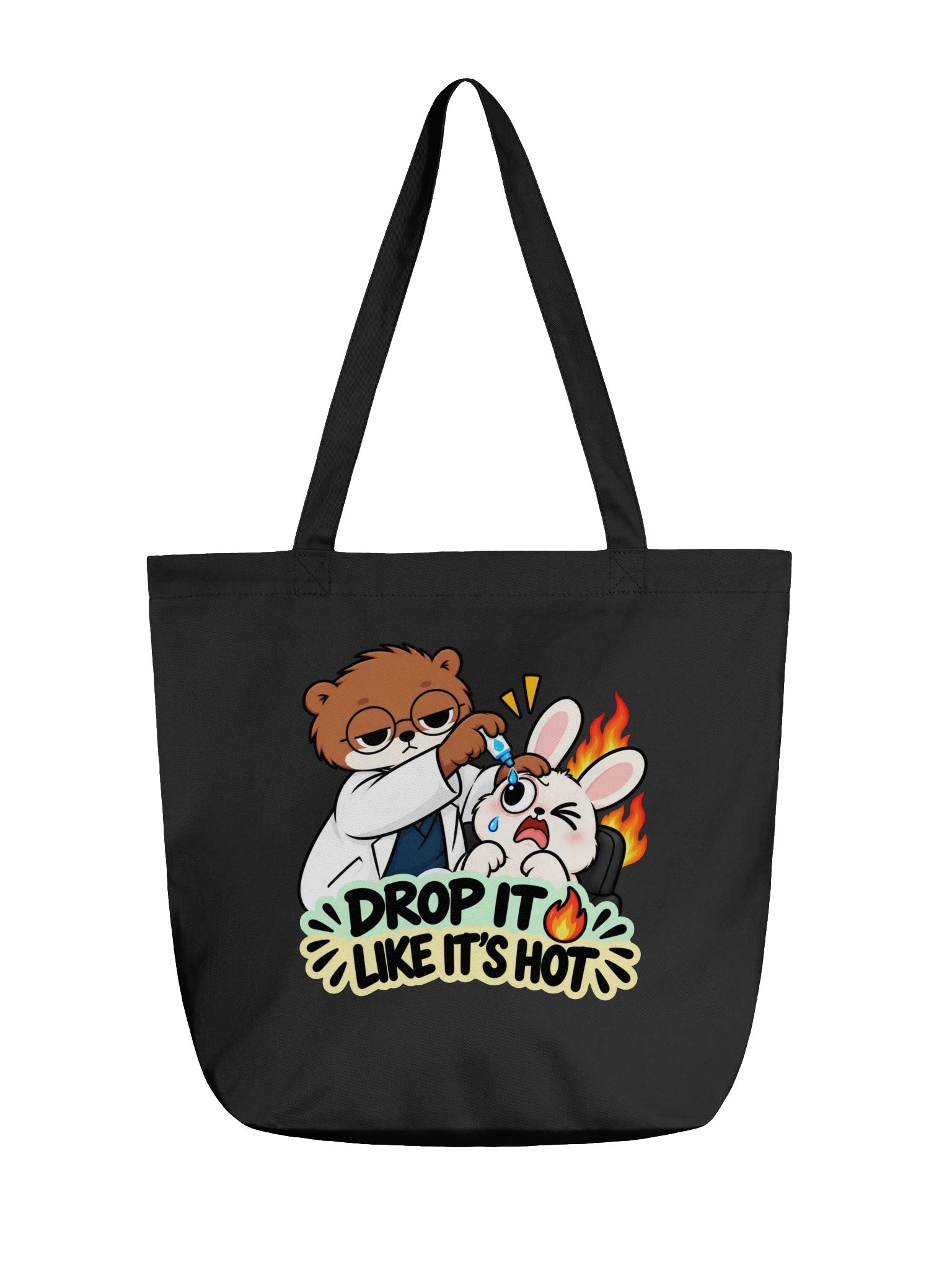 Sleepy Optometrist Drop It Like It’s Hot Black Tote product image (2)