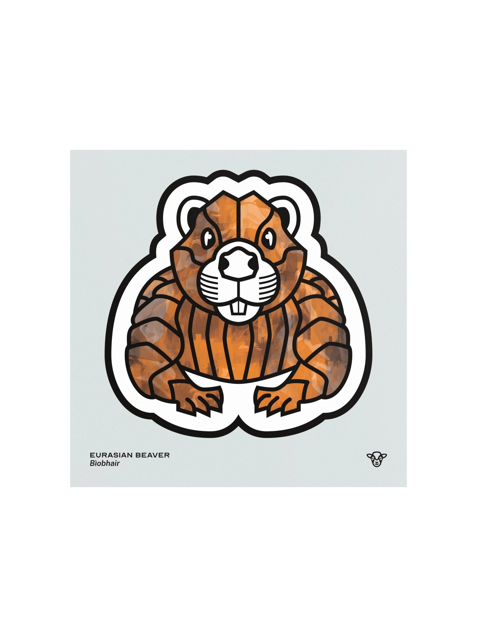 Eurasian Beaver Matte Square Print product image (1)