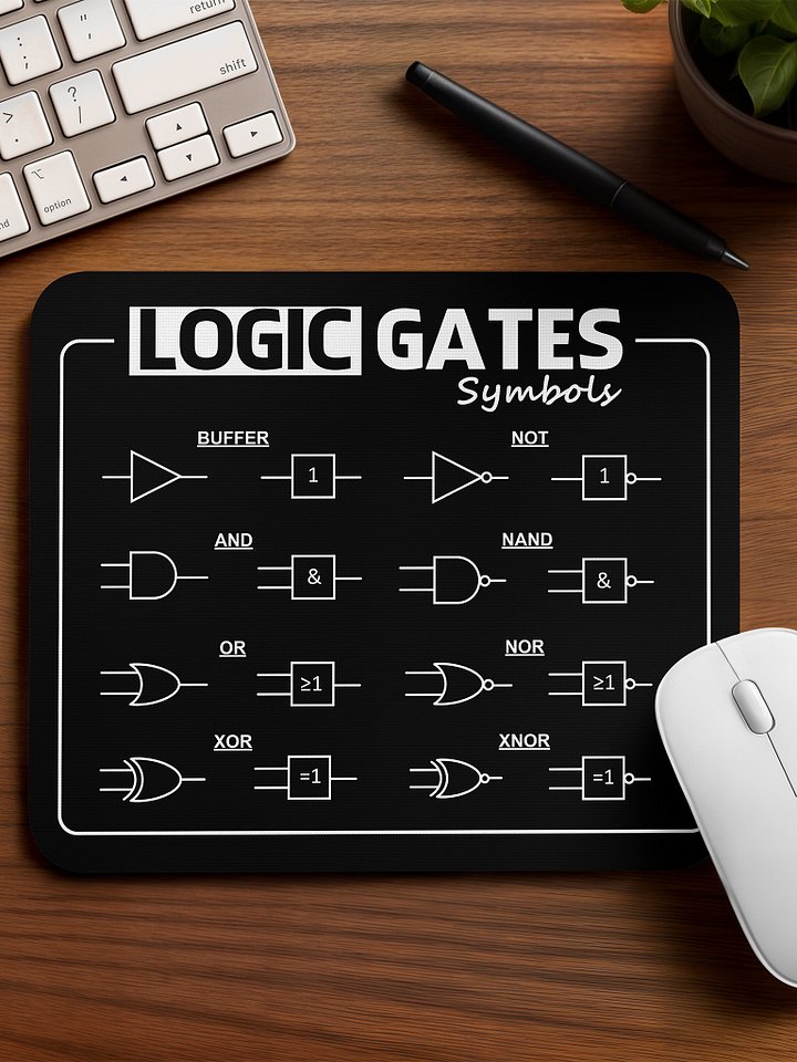Logic Gates Chart Mouse Pad product image (2)