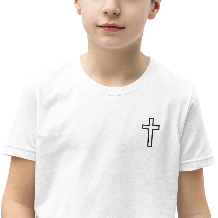 Youth Simple Cross White Tshirt product image (1)