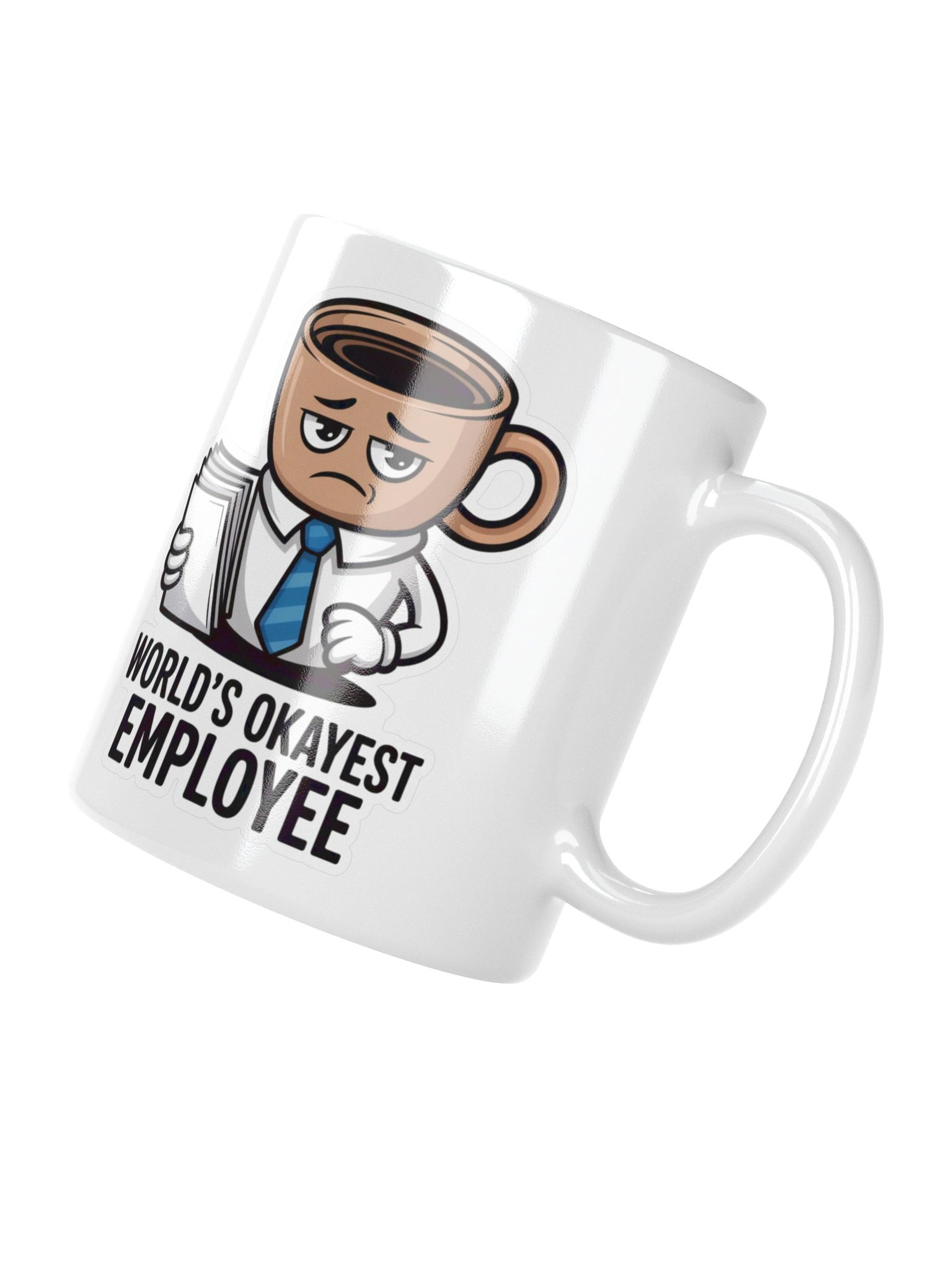 World’s Okayest Employee Funny Coffee Mug – Office Humor for Men product image (4)