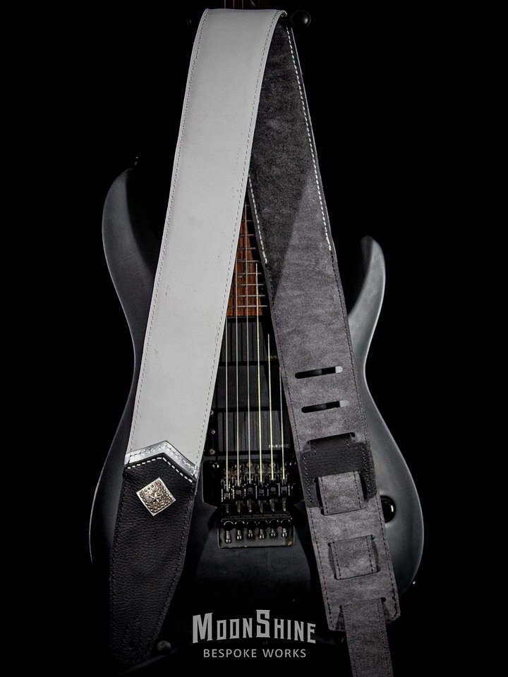 White Chevron Padded Guitar Strap product image (1)