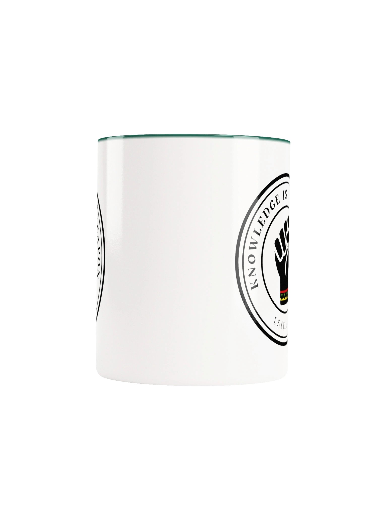 Knowledge Is the Weapon Two Tone Mug | Raised Fist Emblem | Originology | Black History X product image (5)