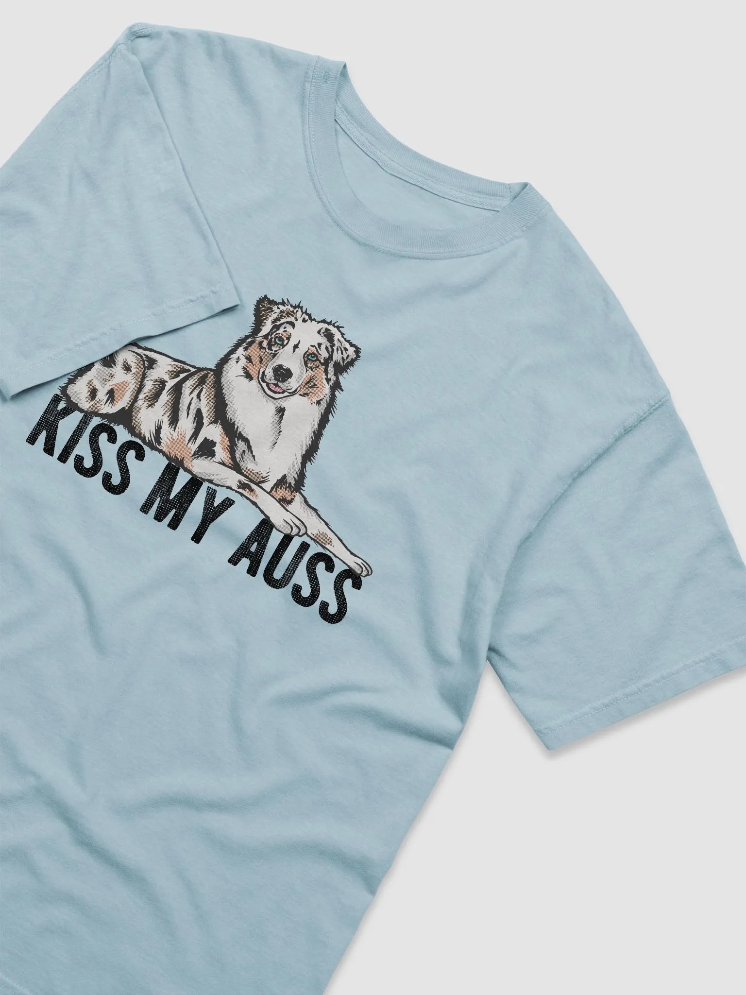 Kiss My Auss | T-Shirt for Australian Shepherd (Blue Merle) Dog Owners product image (6)