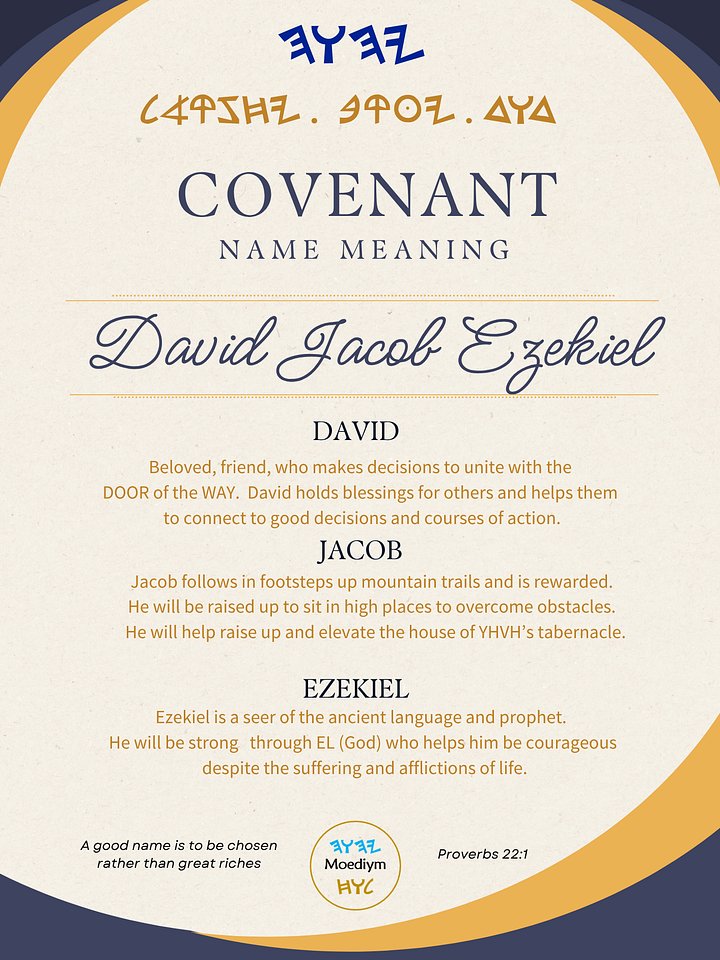 Full name Paleo Hebrew personally translated name meaning certificate | name art print | Style 3 | (Digital Download) product image (1)