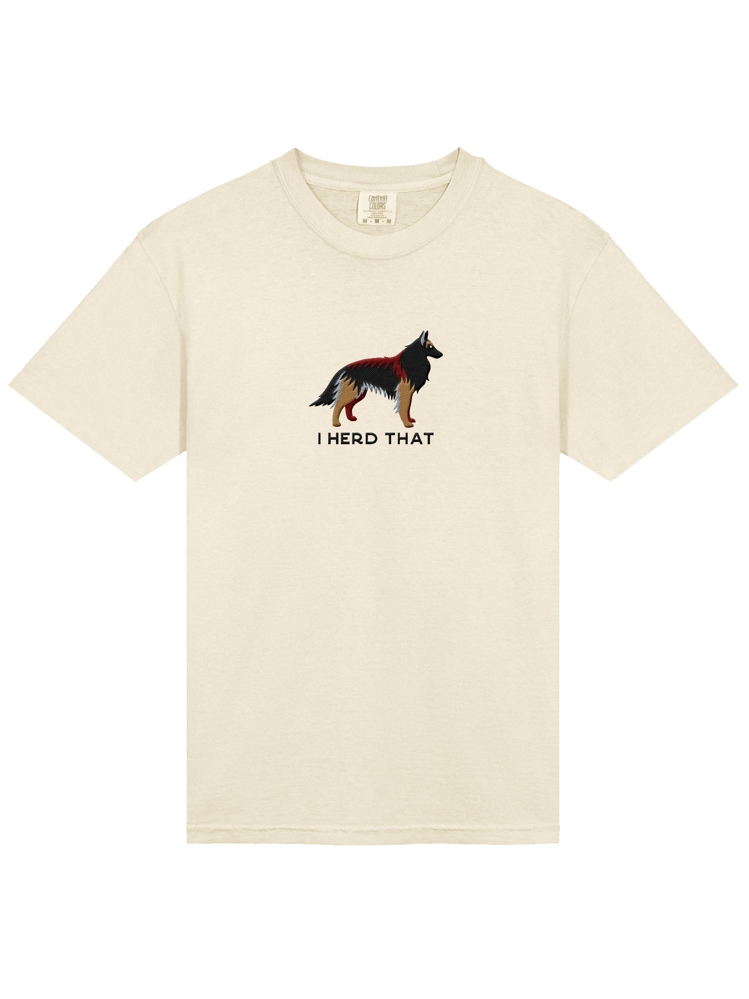 I Herd That T-Shirt(Embroidered) of a Belgian Tervuren(Black) product image (6)