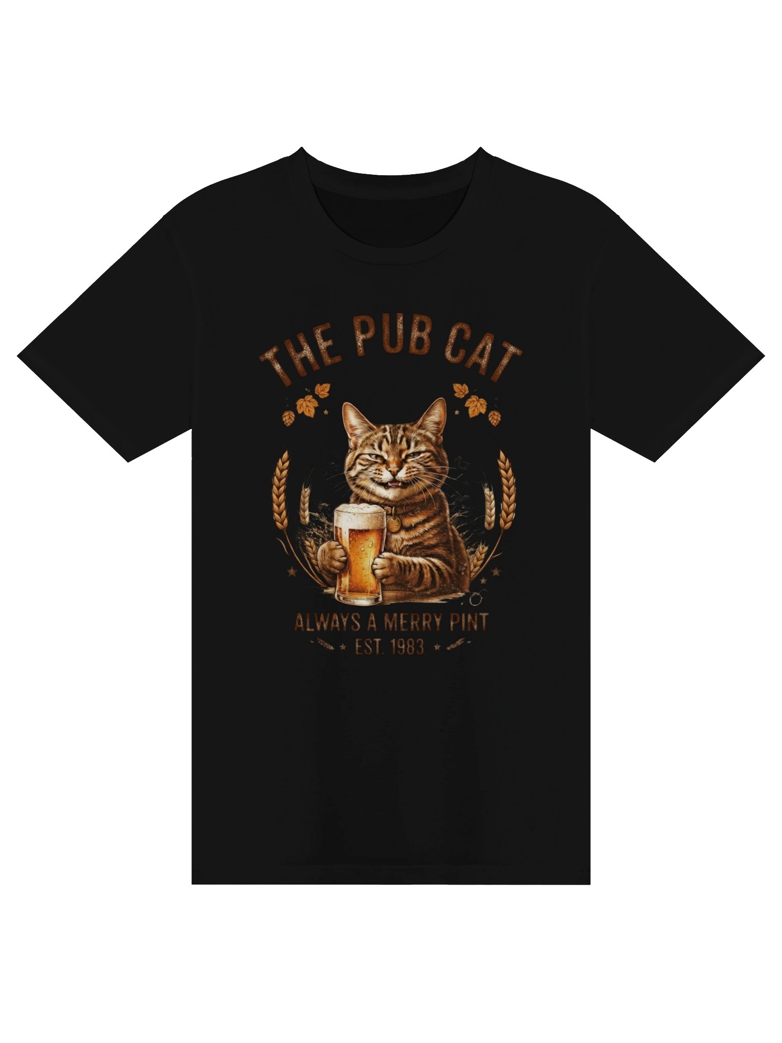 The Pub Cat – Always a Merry Pint T-Shirt product image (1)