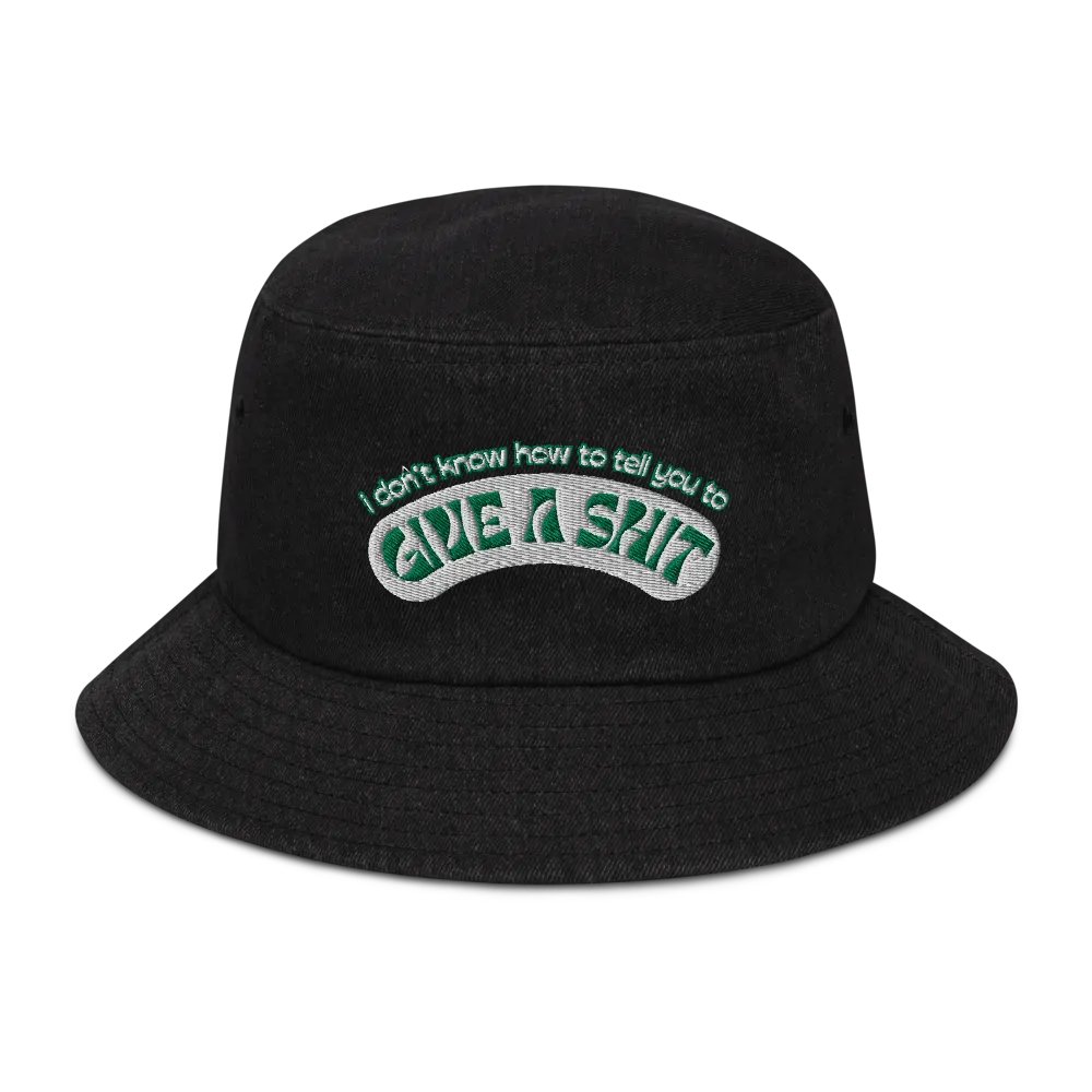 GIVE A SH*T denim bucket hat product image (1)