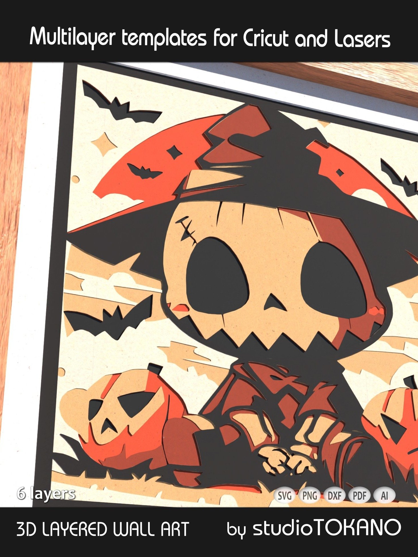 Cute Skeleton Layered Cut File product image (3)