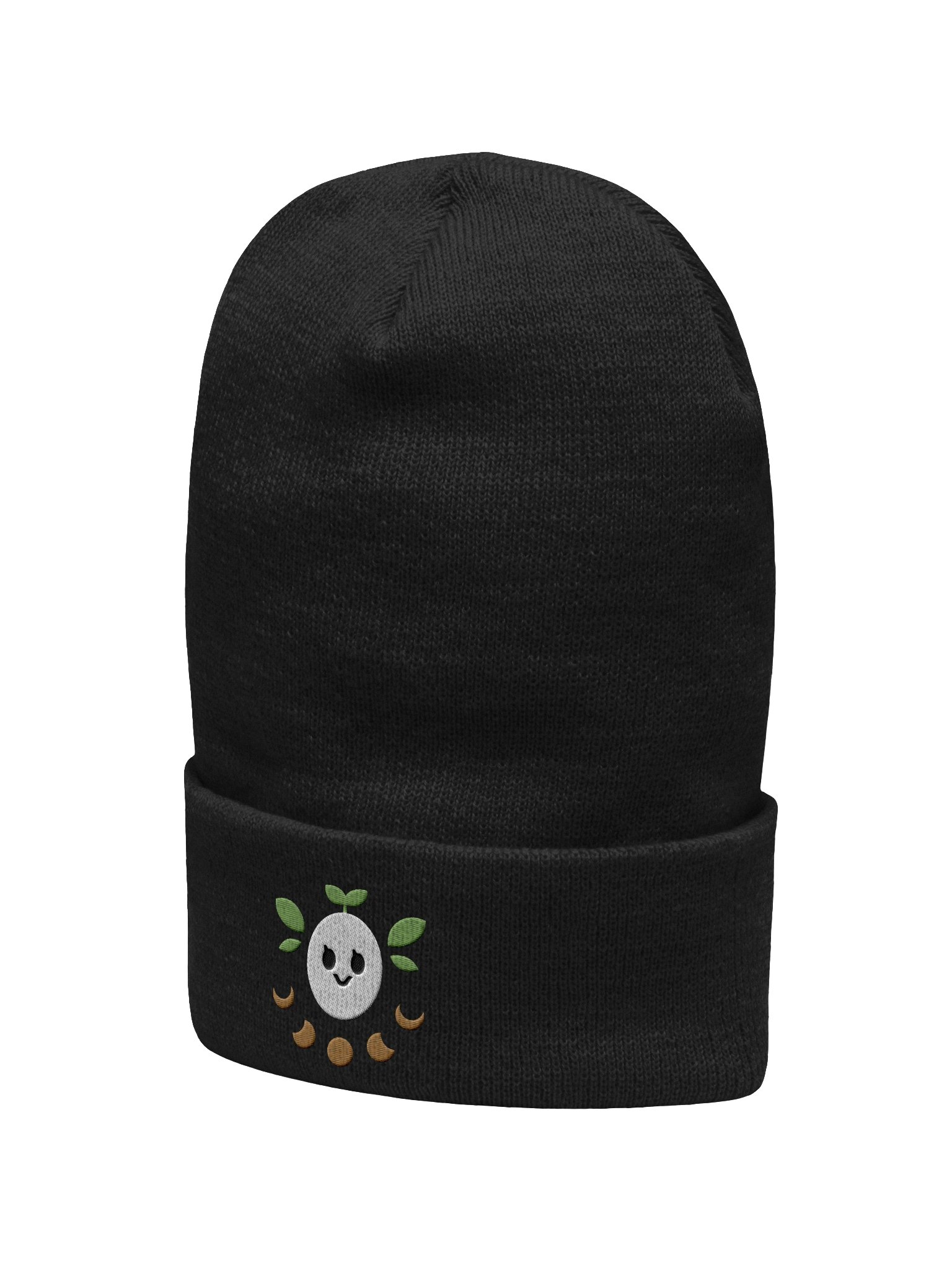 Bonnet Rethaly lune masque joyeux plantes brodé product image (15)