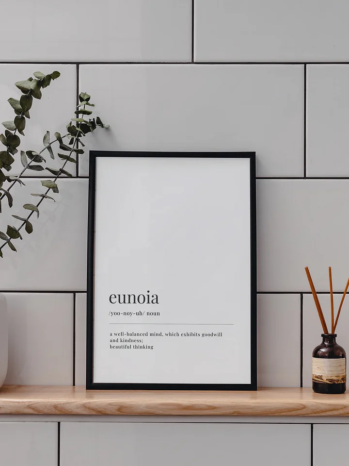 Eunoia Definition Printable Wall Art Digital Download product image (1)