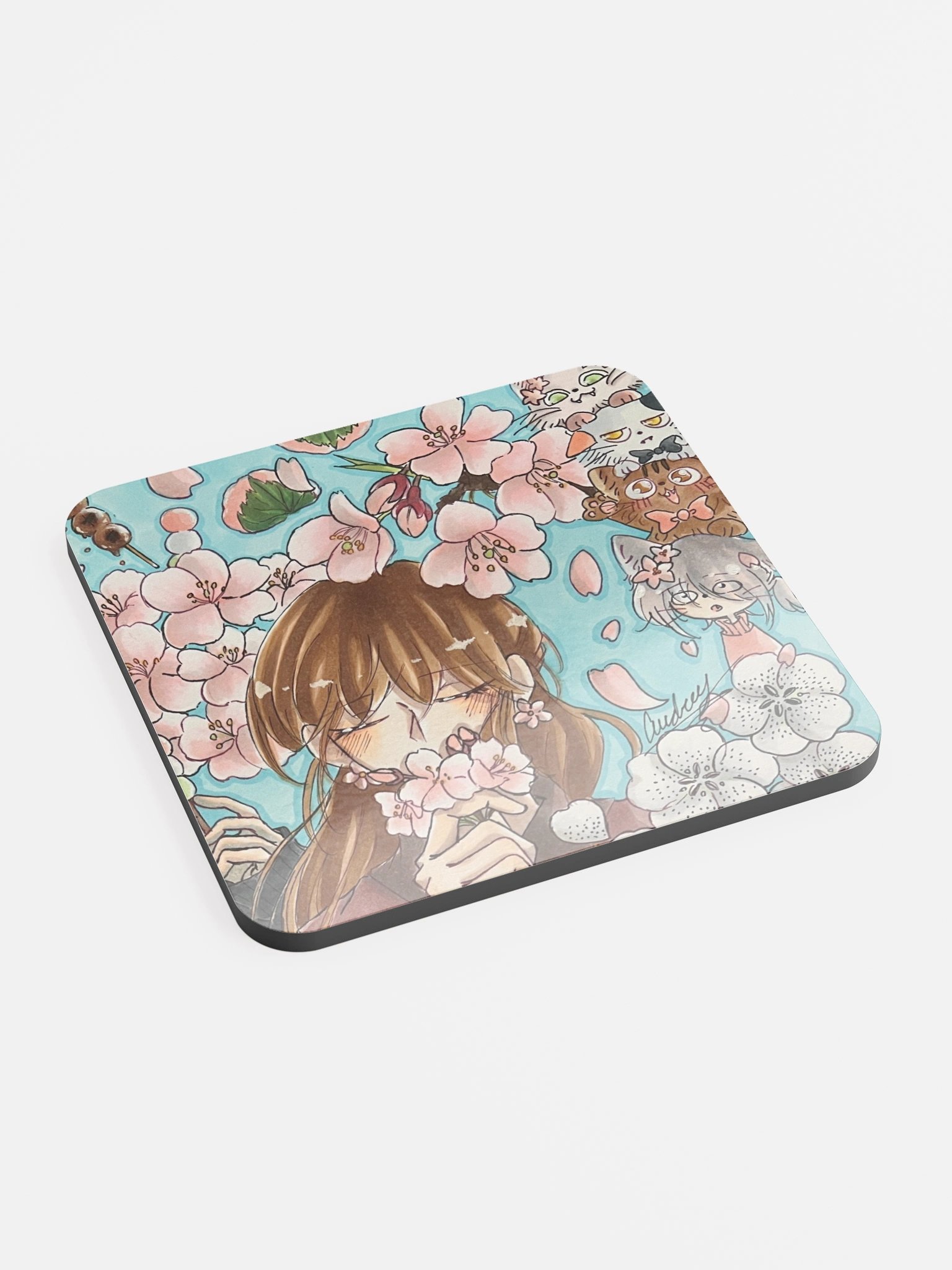 Sakura and Cats Coaster product image (2)