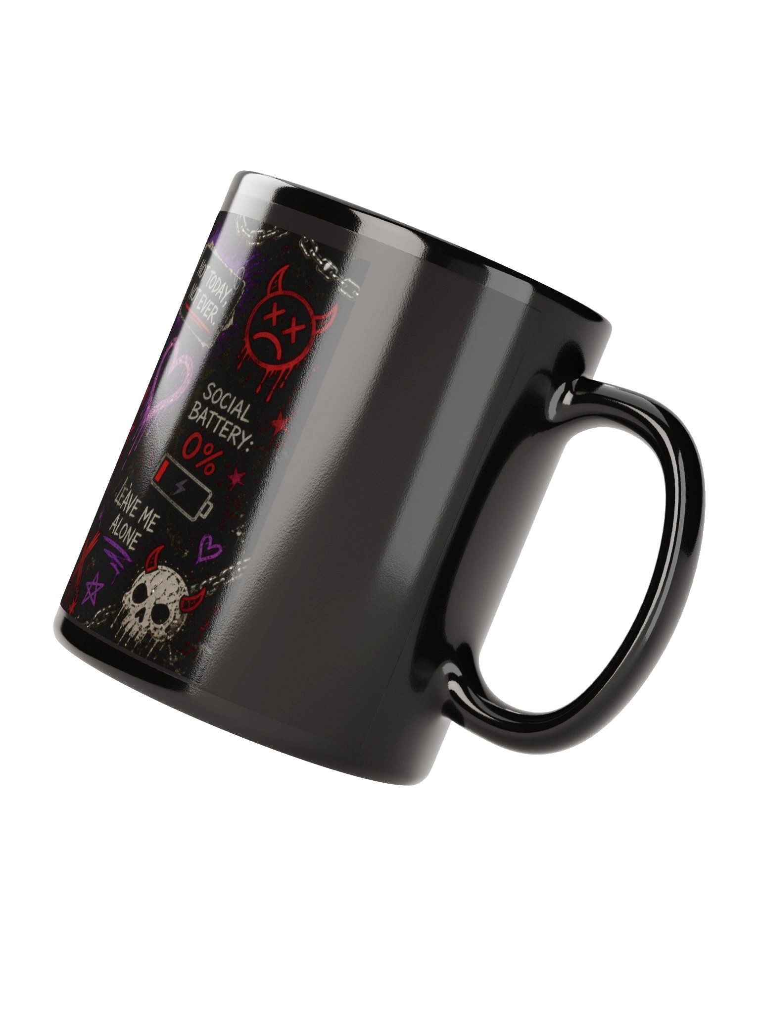 I HATE IT HERE — Black Glossy Goth Mug product image (7)