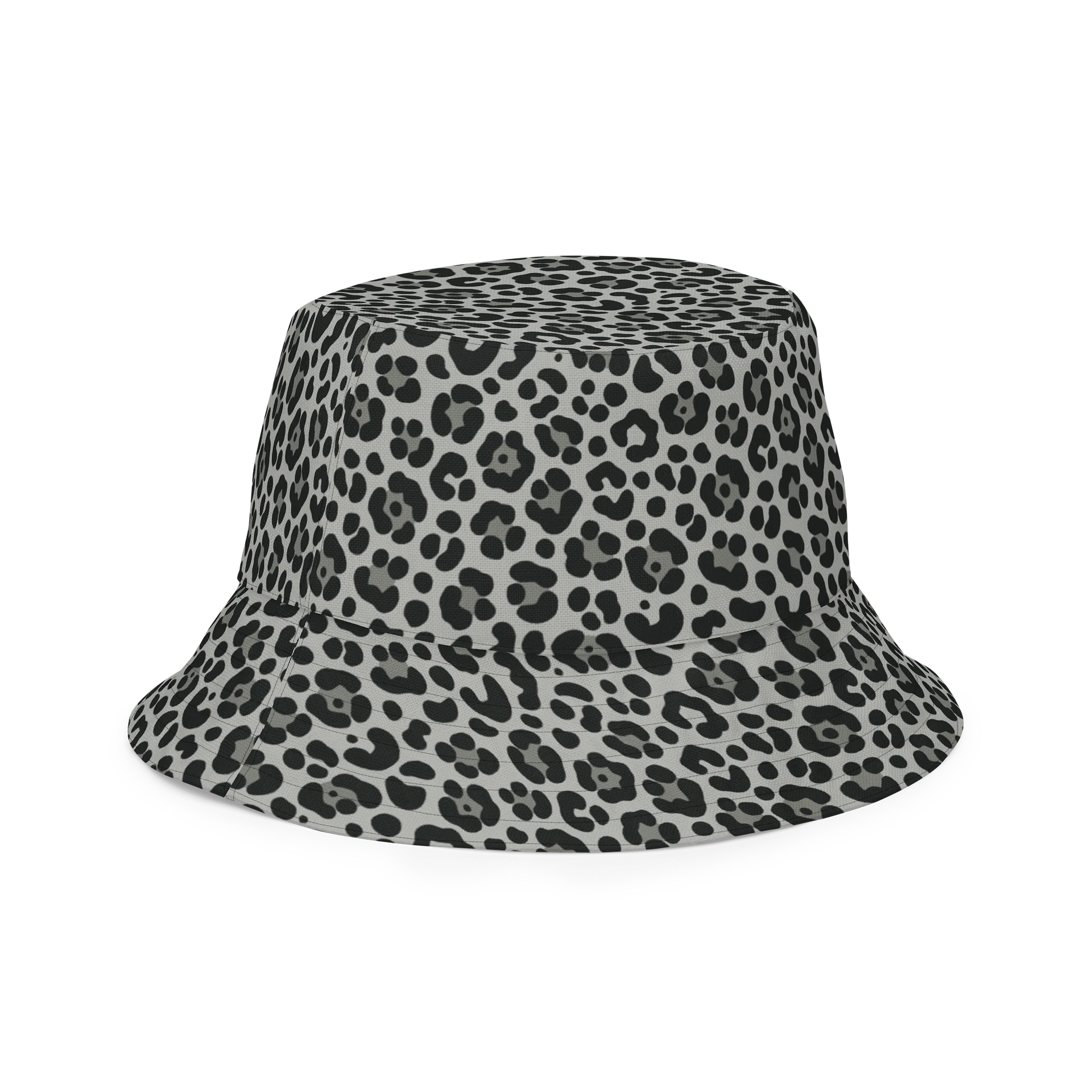 Bold Snow Leopard Print Reversible Bucket Hat product image (3)