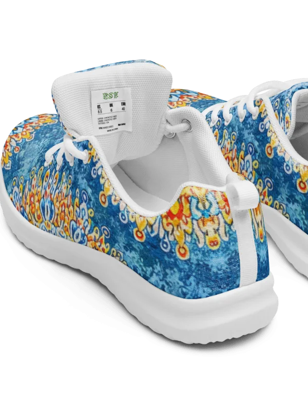 Solar Boho Mandala: Damen Sneaker in Blau & Gold Women's Athletic Shoes product image (4)