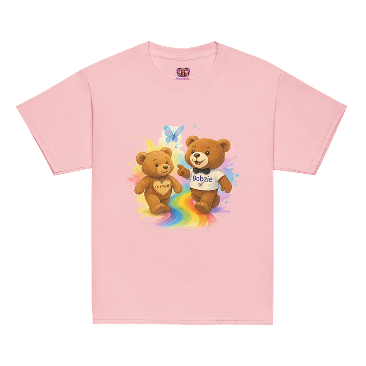 Fayzie & Bobzie – Follow Your Rainbow Pink Kids T-Shirt by FayzieBobs product image (2)