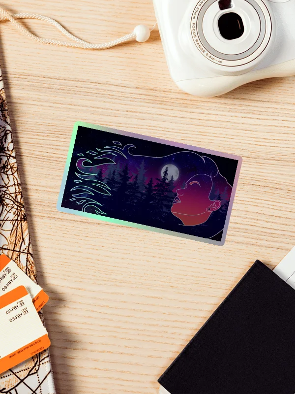 Luminous Night Sky Holographic Sticker product image (1)