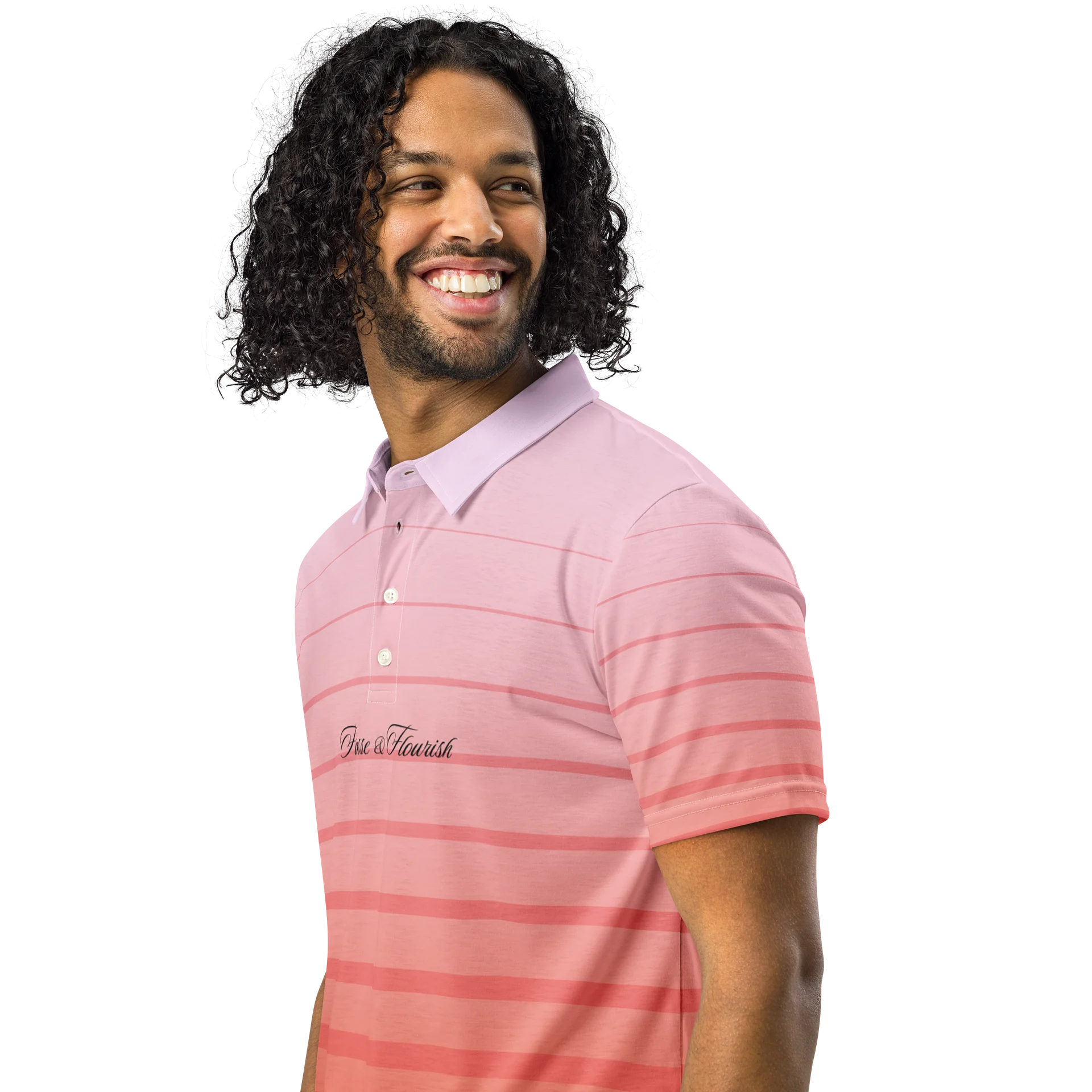 F&F Script Strawberry Lemonade Slim Fit Polo Shirt product image (2)