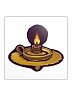 The Lit Candle, Witchy Candle Sticker (3 inch vinyl)