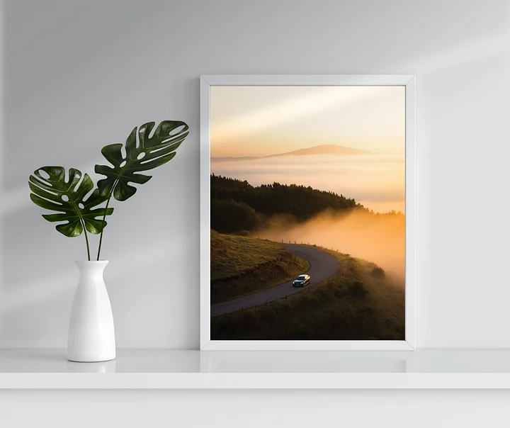 1 Asturias Landscape – Dreamy Spain Travel Decor "Golden Pathways" C product image (1)