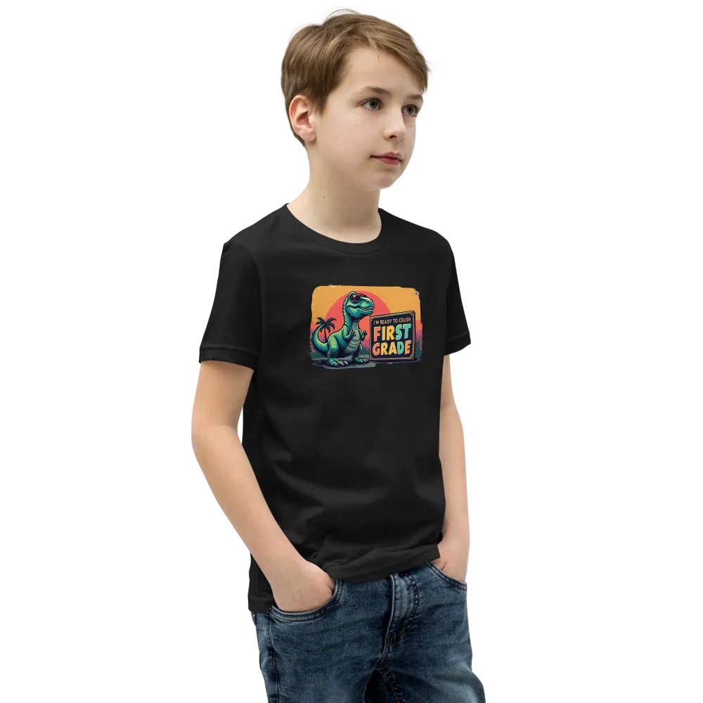 Dino Crush First Grade Youth T-Shirt product image (3)