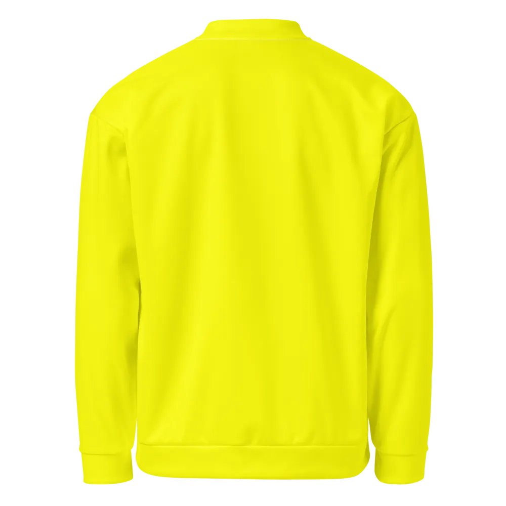Plain Color Yellow Bomber Jacket product image (2)