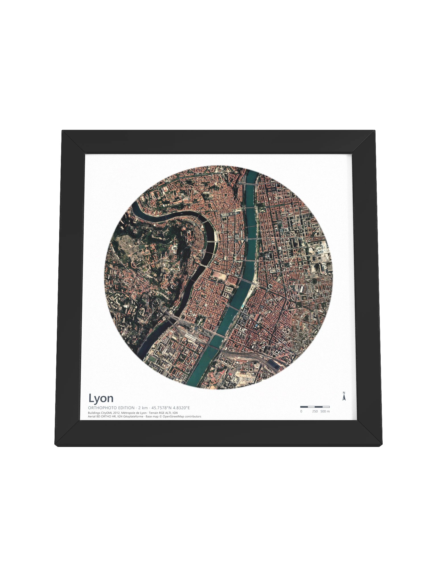 Lyon: 3D Aerial City Map product image (4)