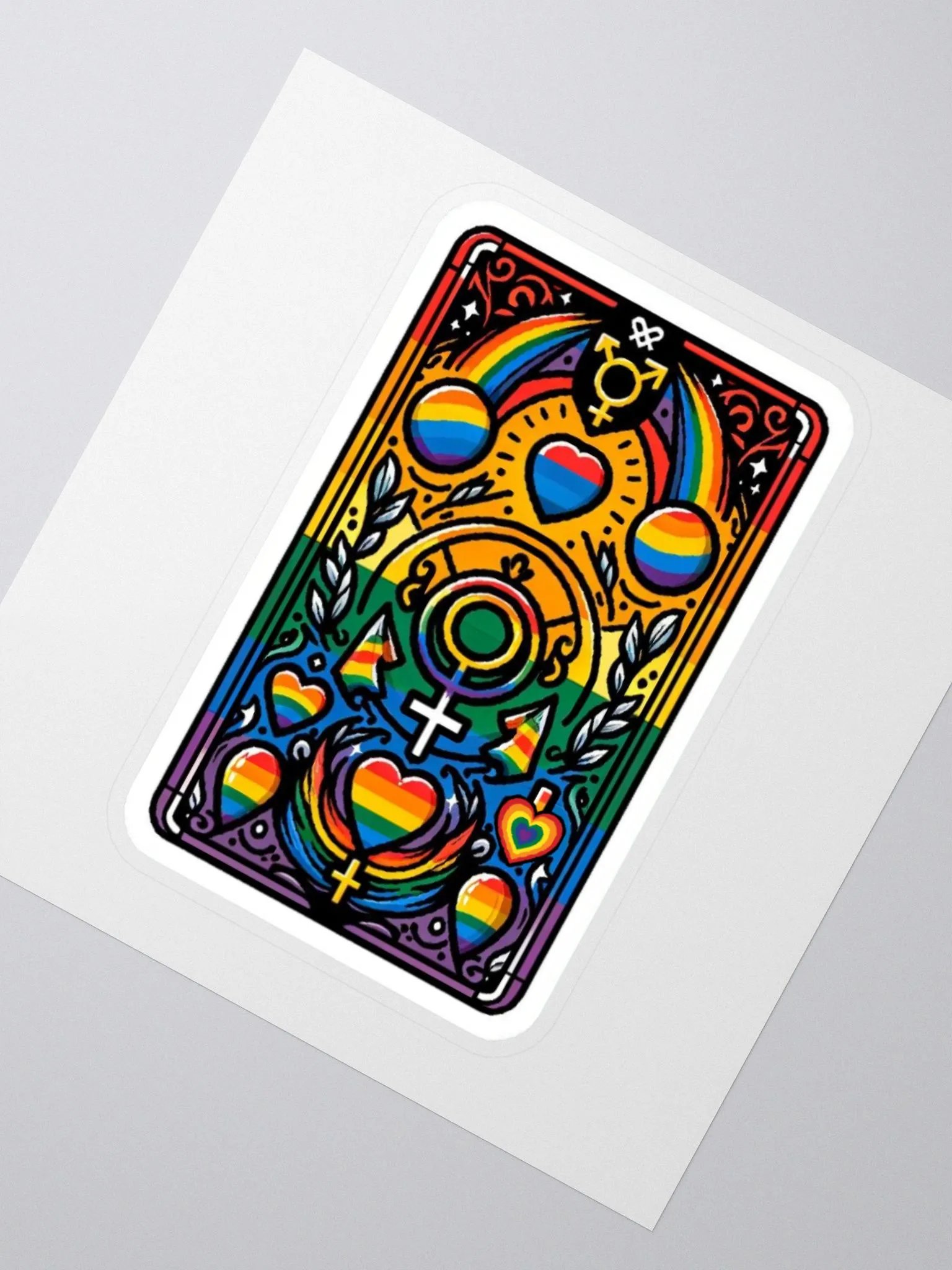 LGBTQIA+ Tarot Card Sticker-Tarot Sticker-Rainbow Style product image (4)