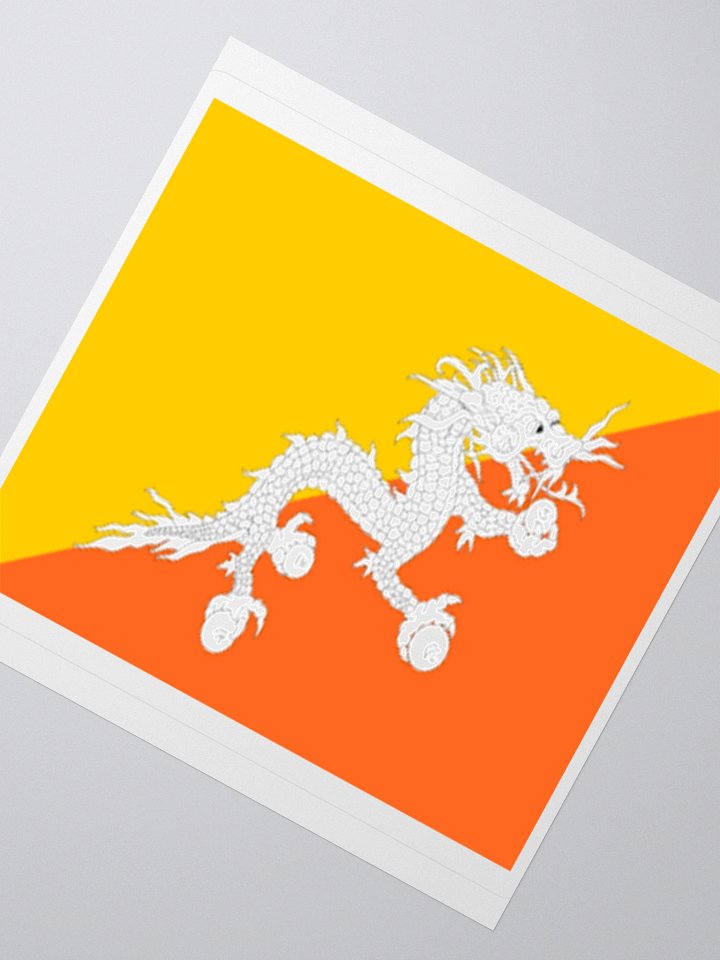 Exclusive Bhutan Flag Kiss-Cut Stickers - High-Quality Vinyl, Multiple Sizes product image (6)