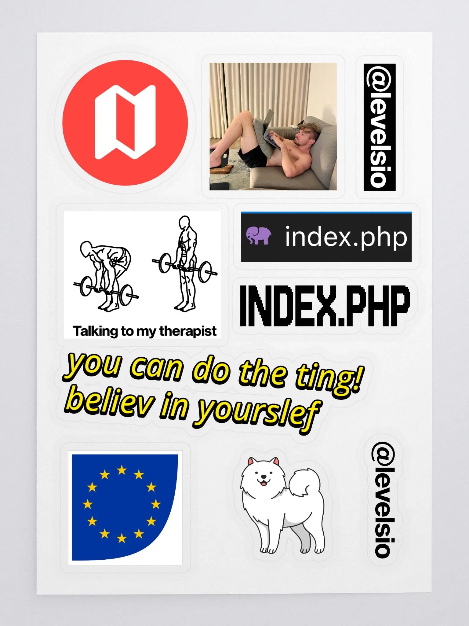 @levelsio stickers - glossy film product image (5)