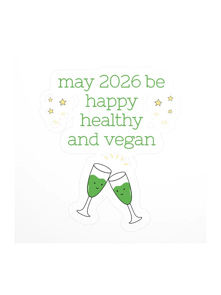 “Happy, Healthy, and Vegan 2026” Fun Sticker product image (1)