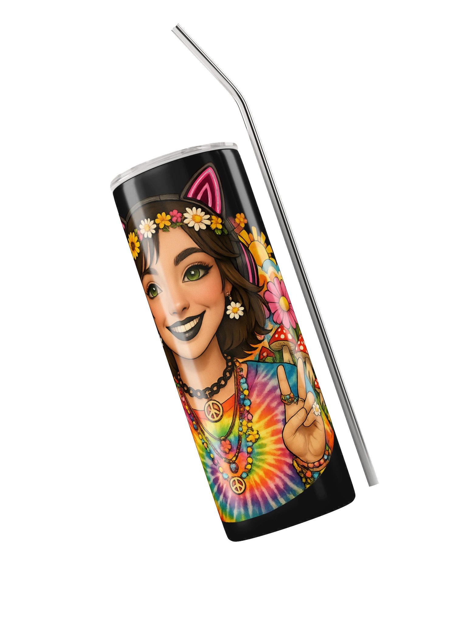 Flower Power Kitty Tumbler product image (6)