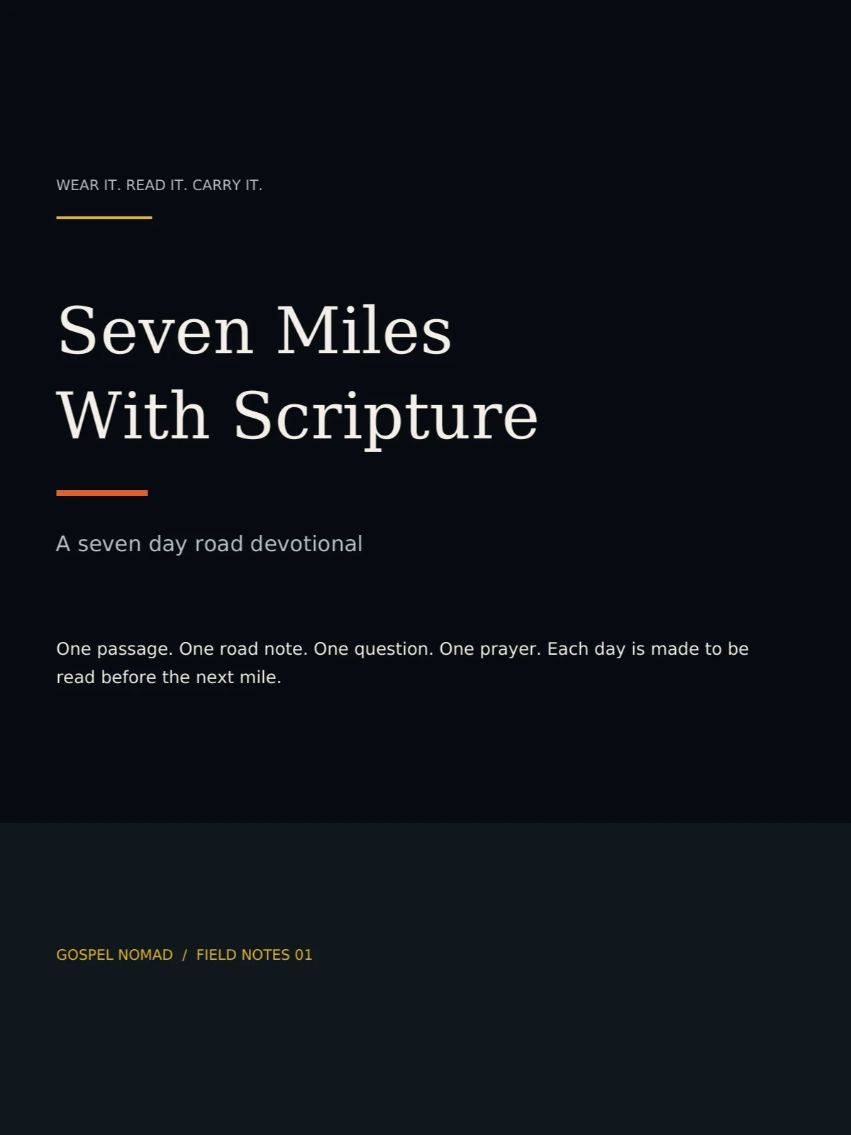 Seven Miles With Scripture, 7 Day Road Devotional product image (1)