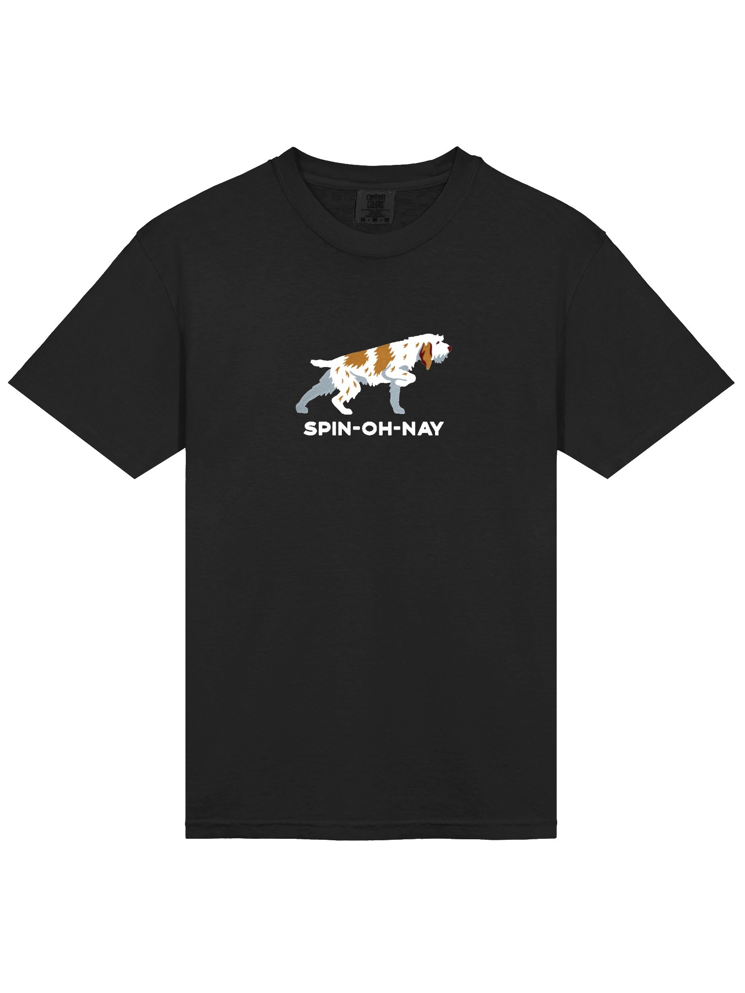 Spin-Oh-Nay T-Shirt(Embroidered) of a Spinone Italiano(Brown & White) product image (6)
