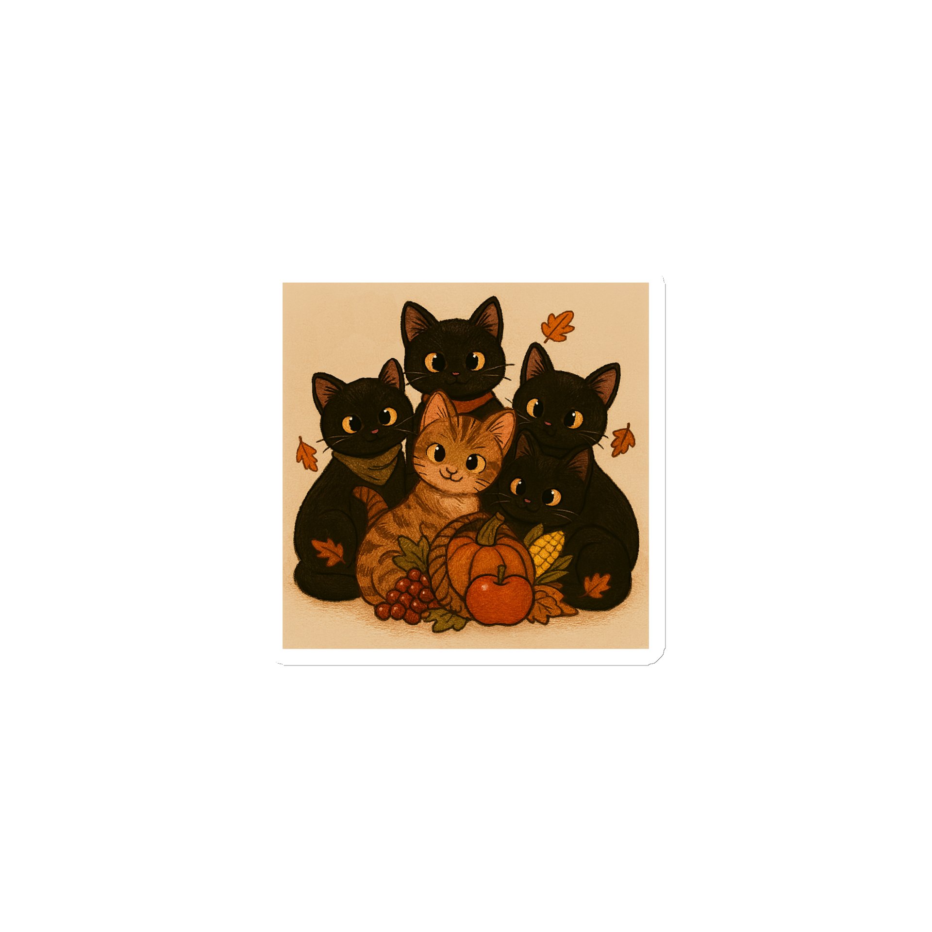 Cat brigade Fall Die-Cut Magnets product image (1)