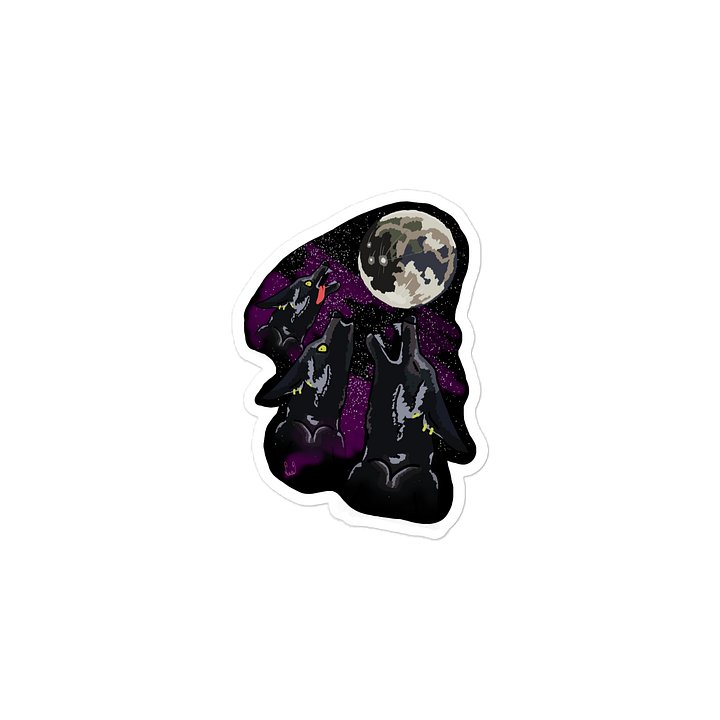 Three Dog Moon Sticker product image (2)