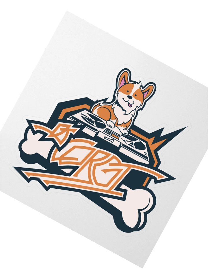 DJ CORGI sticker product image (2)