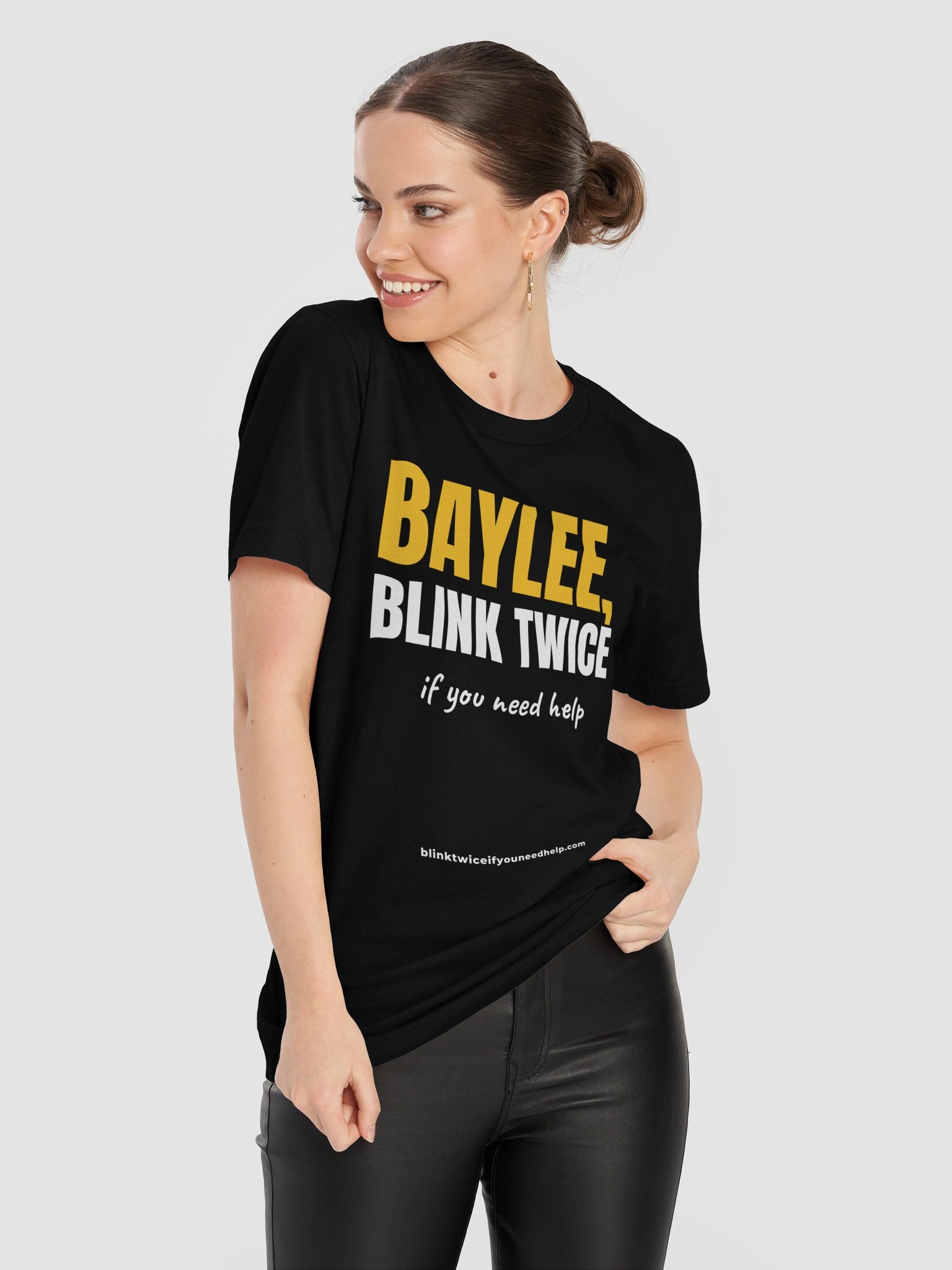 Baylee, Blink Twice If You Need Help Tee product image (11)