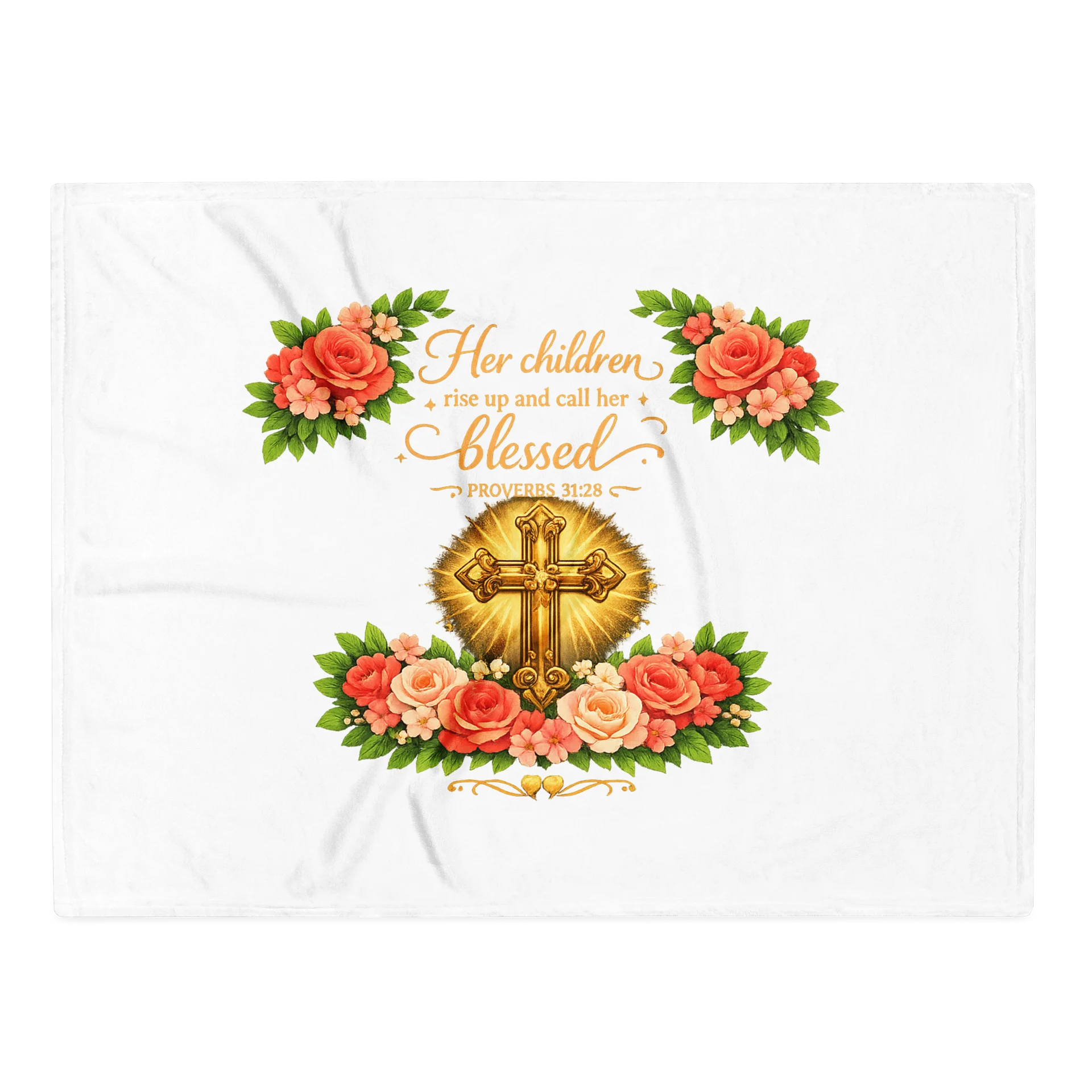 Blessed Hallelujah Cross Throw Blanket product image (1)